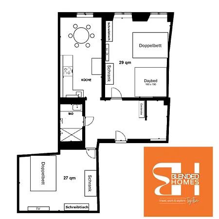 Altstadt Loft Xl I 90 Qm I 2 Schlafzimmer I 2 Arbeitsplaetze I 6 Gaeste Lejlighed